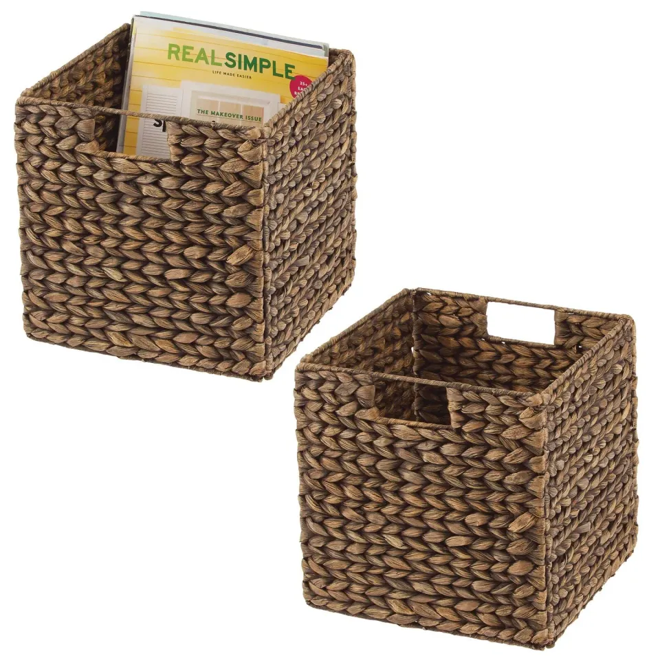 mDesign Aufbewahrungskorb Wasserhyazinthe 2er Set 26,7 cm