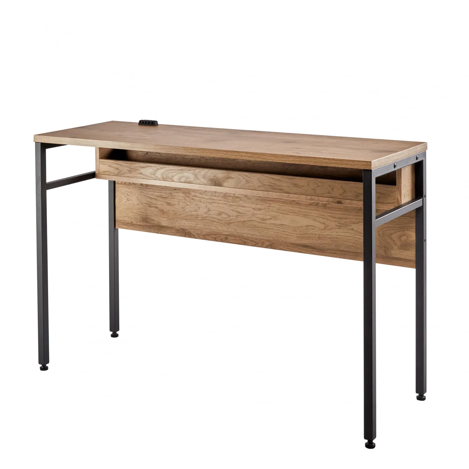 Iris Ohyama CDS-1150 Schreibtisch 100x40 cm Esche-Braun mit Kabelfach