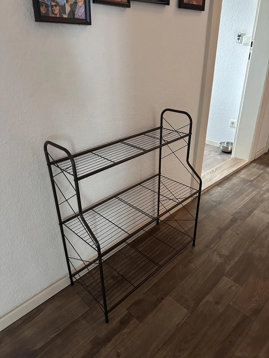 BOMCLAP Pflanzenregal Metall Schwarz 3-stufig 68cm