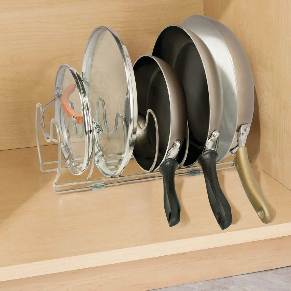 mDesign Deckelhalter Metall Topfhalter Matt-Silber Schrank