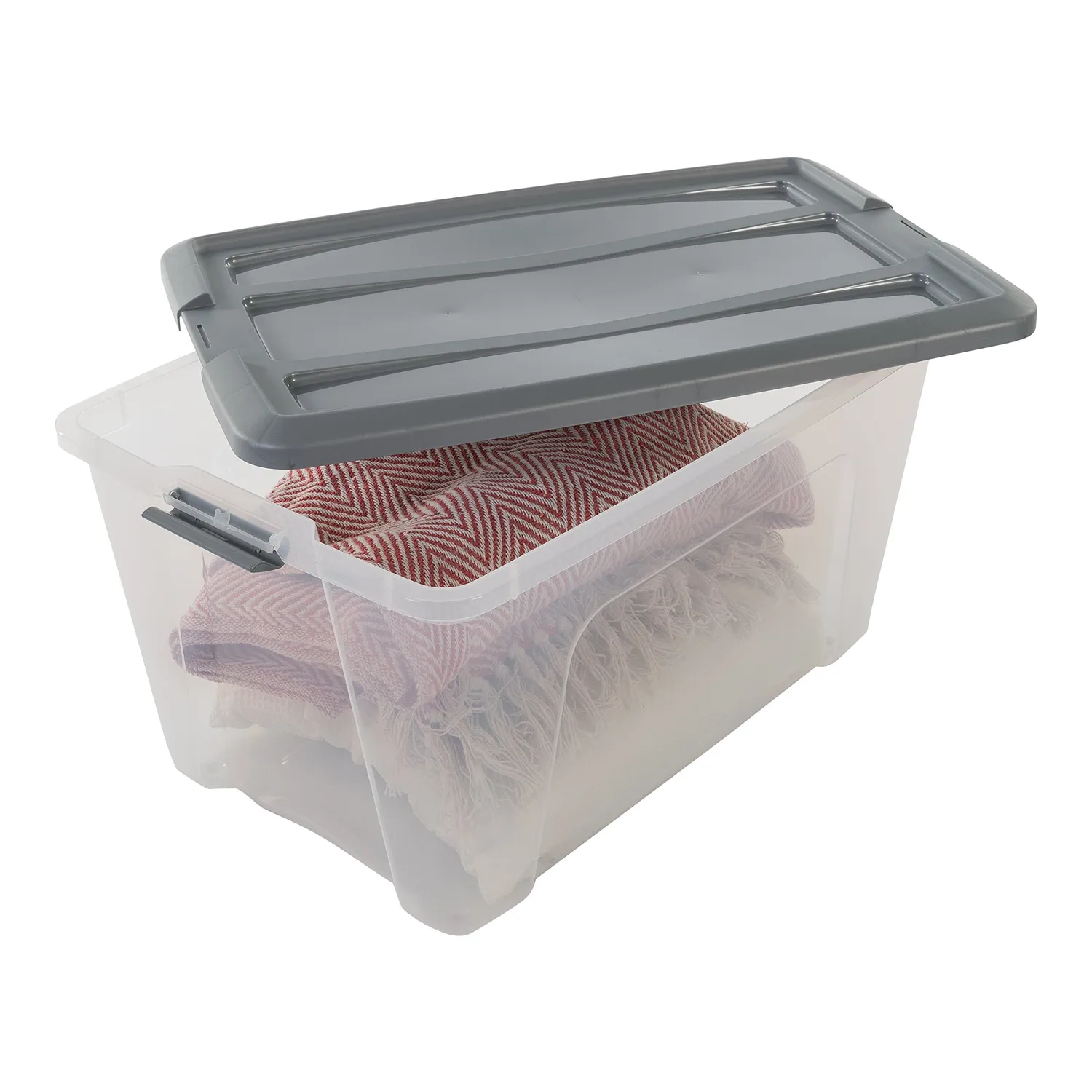 Iris Ohyama NTB-45 Aufbewahrungsbox Silber 4x45L mit Deckel