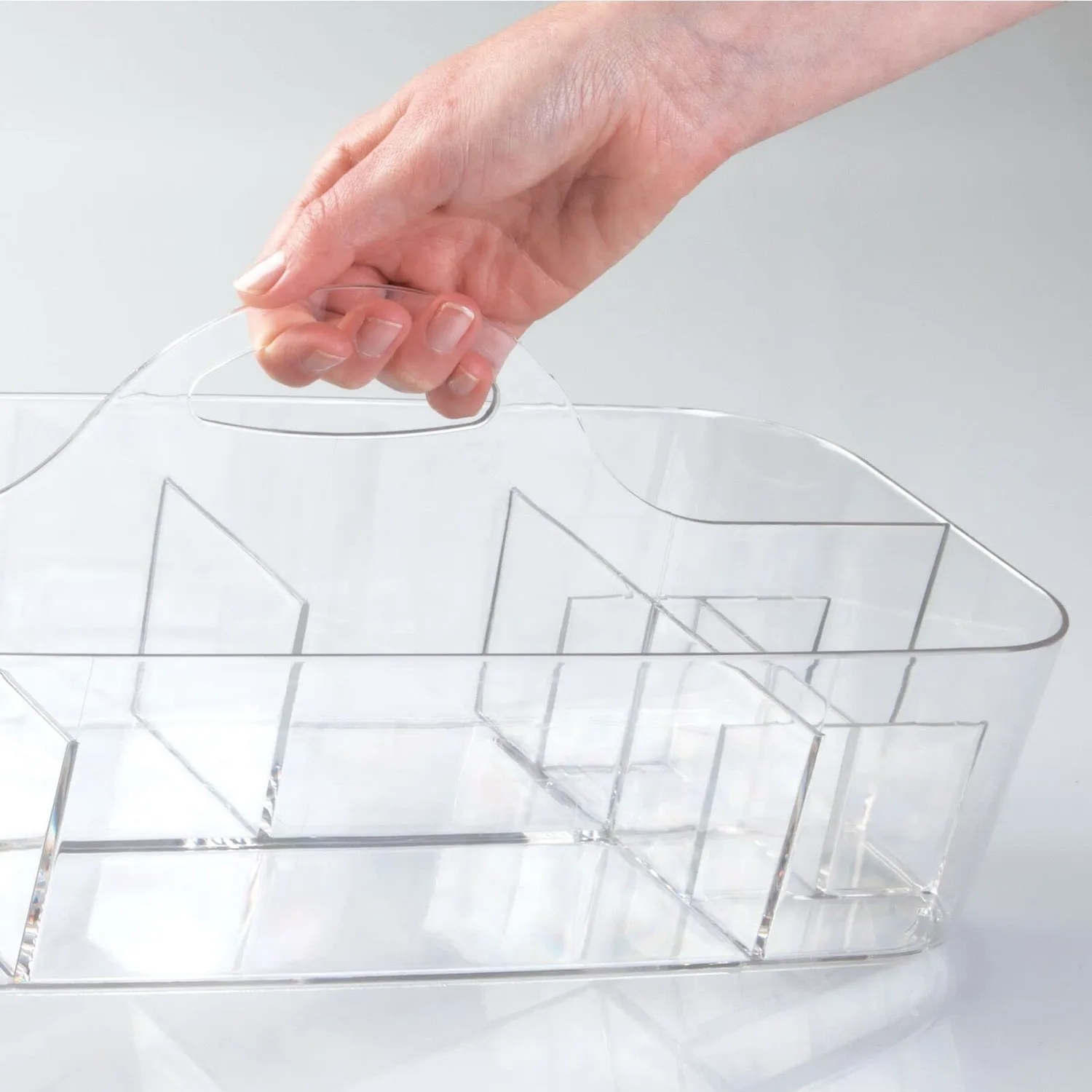 mDesign Kosmetikkorb 11 Fächer Transparent