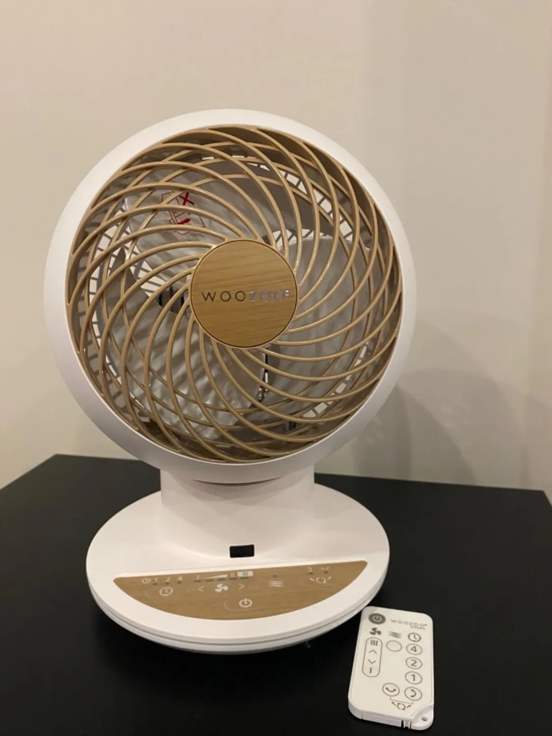Iris Ohyama Woozoo PCF-SC15T Tischventilator Holz leise