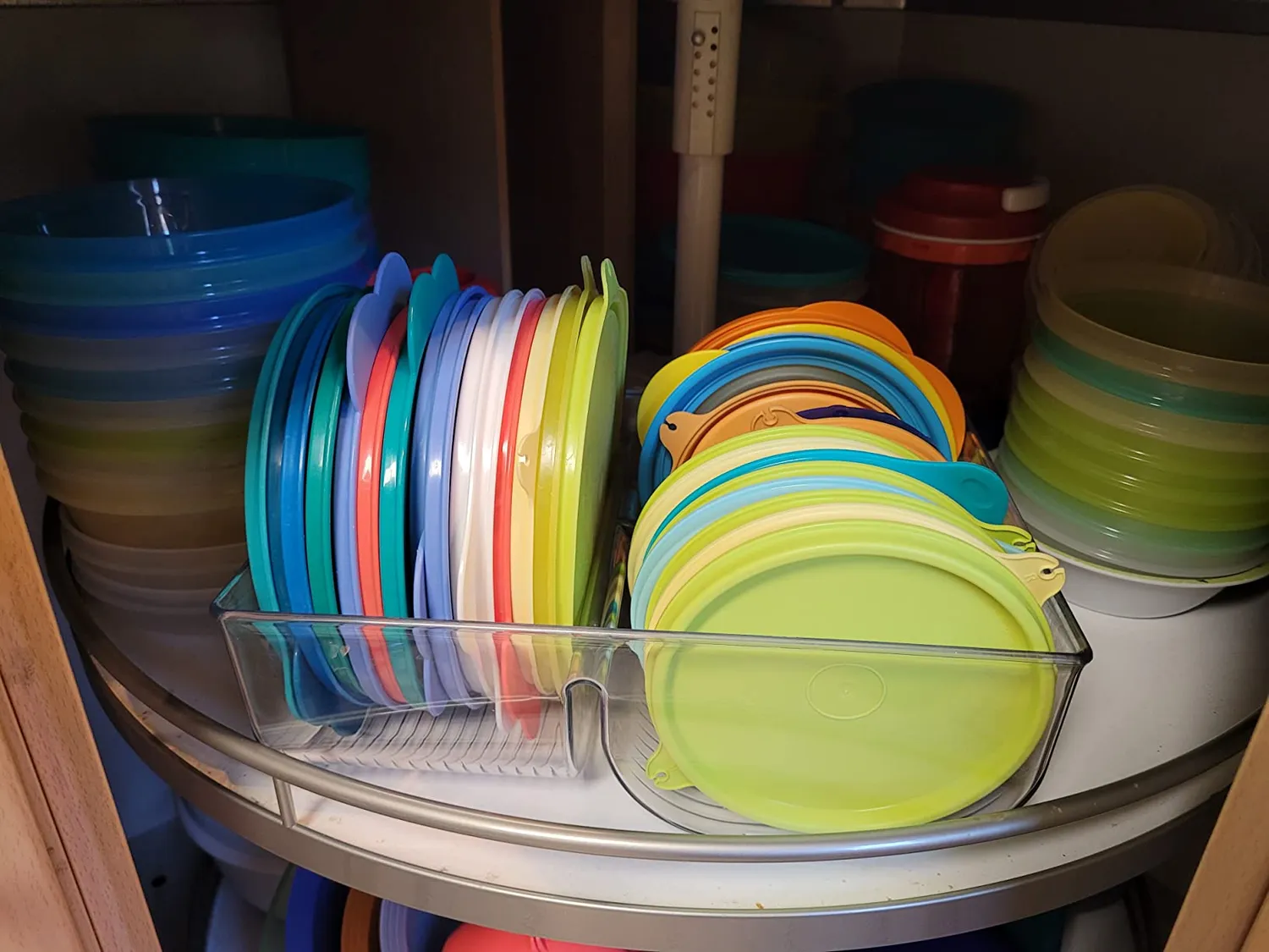 mDesign Deckelhalter 2er-Set durchsichtig Kunststoff stehend