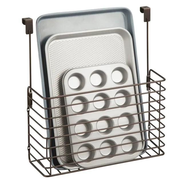 mDesign Küchenregal Einhängen Schranktür-Organizer bronze