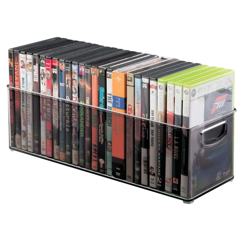 mDesign Aufbewahrungsbox mit Griff 2er-Set grau 40,6 cm