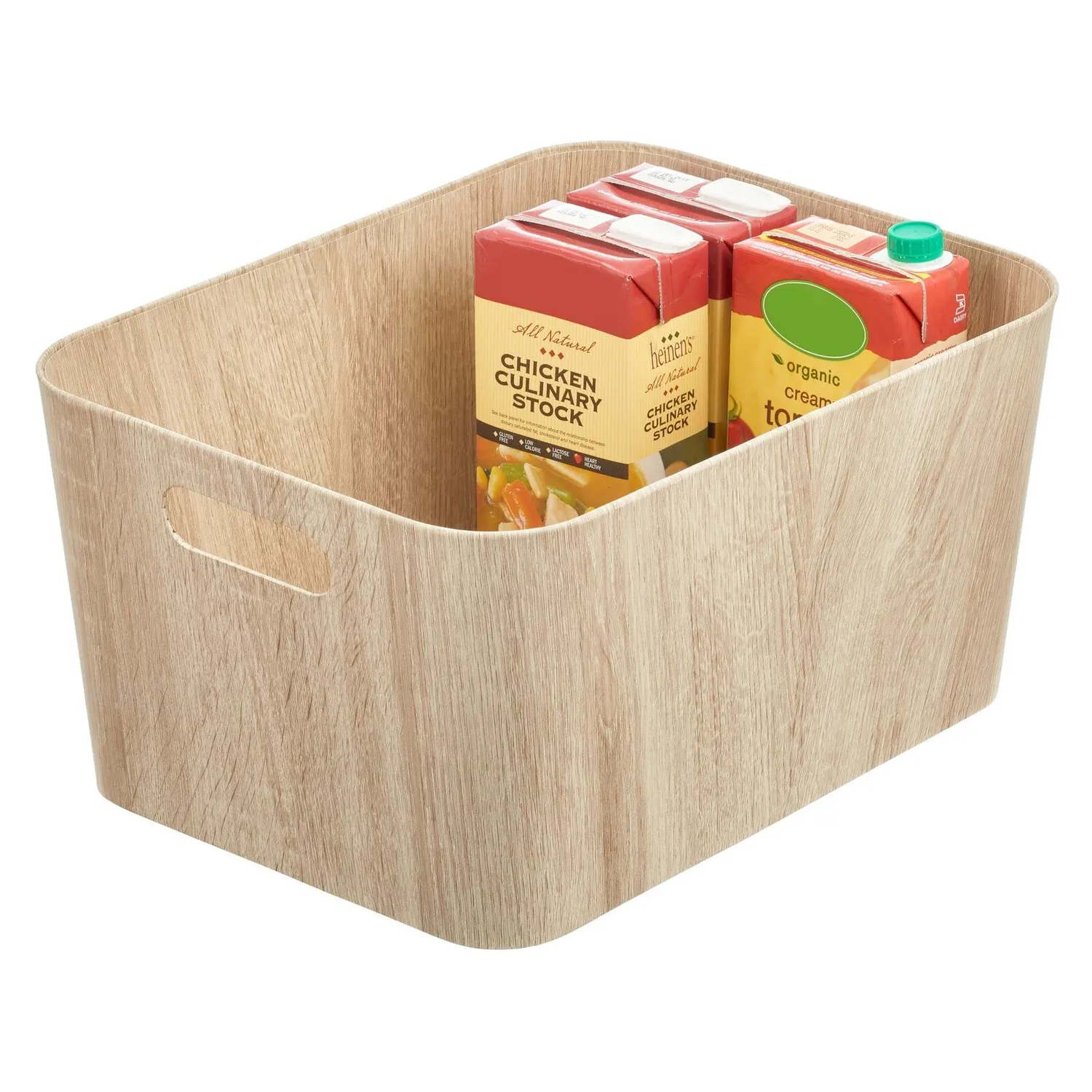 M Design Aufbewahrungsbox Karton 2er-Set weiß mit Griffen