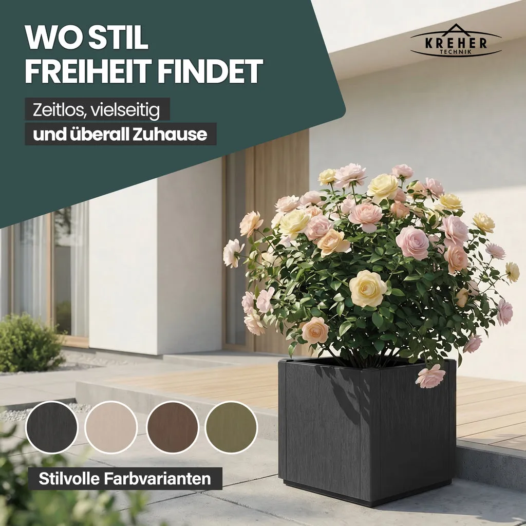 Kreher Ethica Pflanzkasten schmal Anthrazit 36 cm