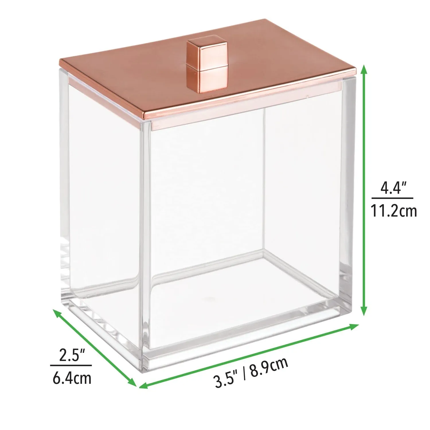 mDesign 8710 Wattepadspender 2er-Set roségold