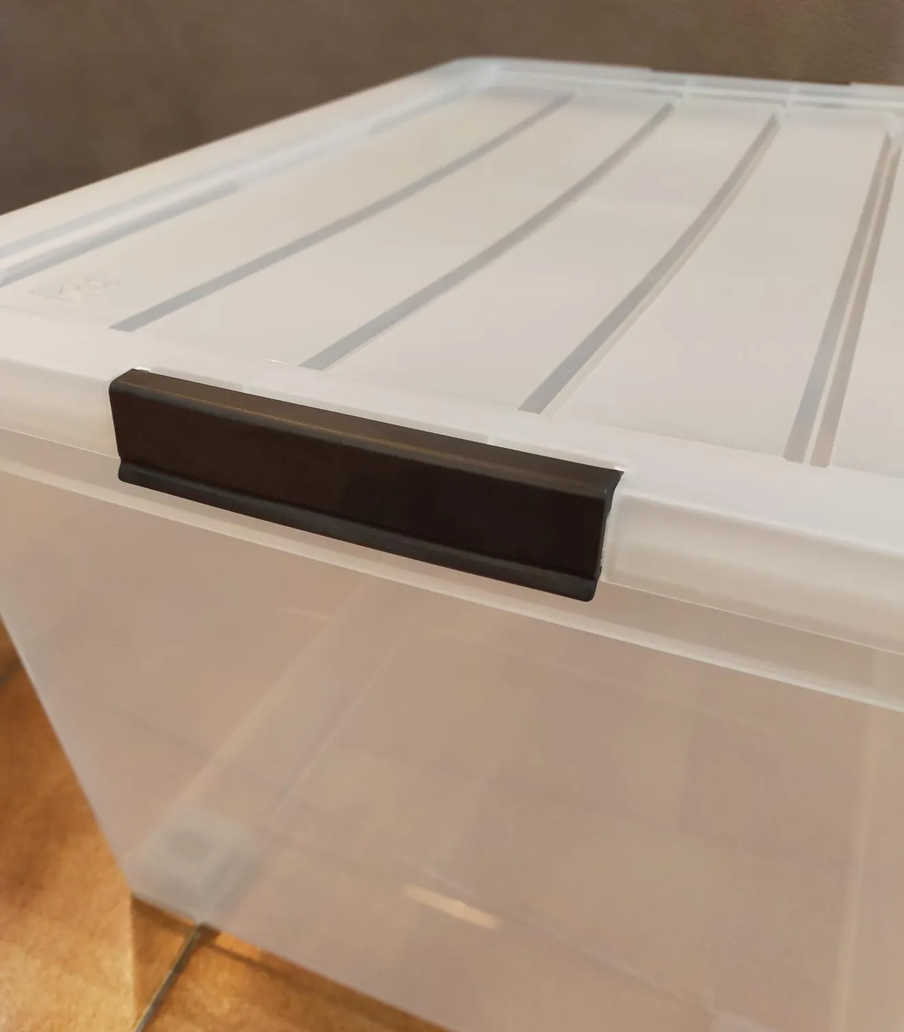 Iris Ohyama NCS-420 Box 70L 3er-Set transparent mit Rollen