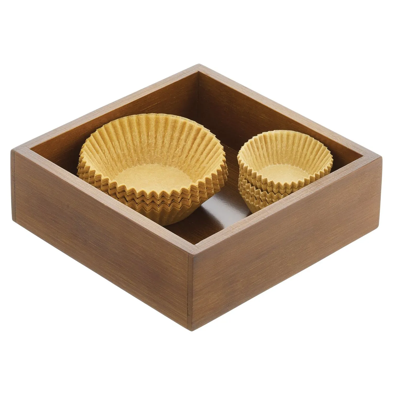 mDesign Bambus Aufbewahrungsbox 2er-Set braun