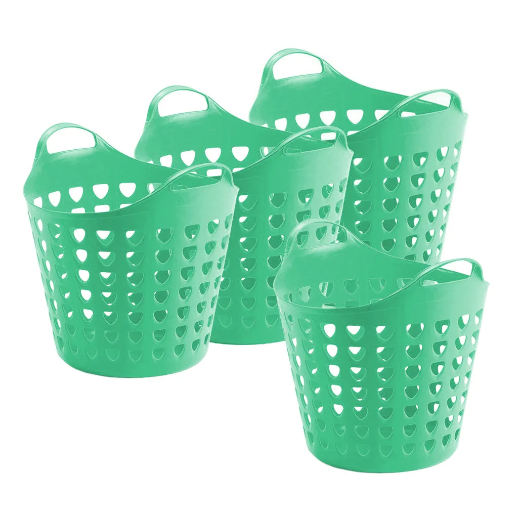 Kreher Flexi Korb 35 Liter Korb 4er Set Blau gelocht