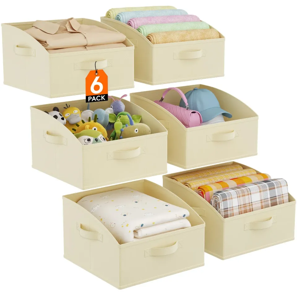 Lifewit Trapez Aufbewahrungskorb 33x33x20 cm Beige