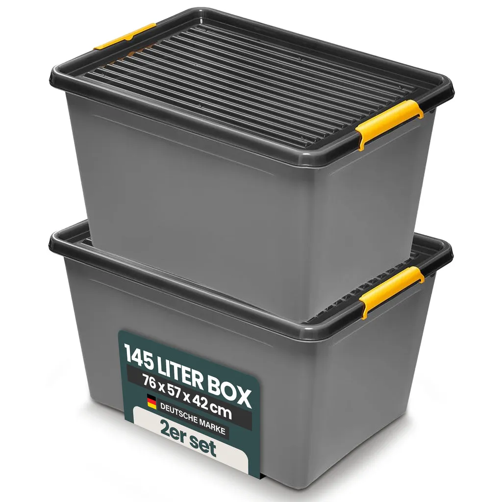 Kreher Solid Box Aufbewahrungsbox mit Deckel 60 L