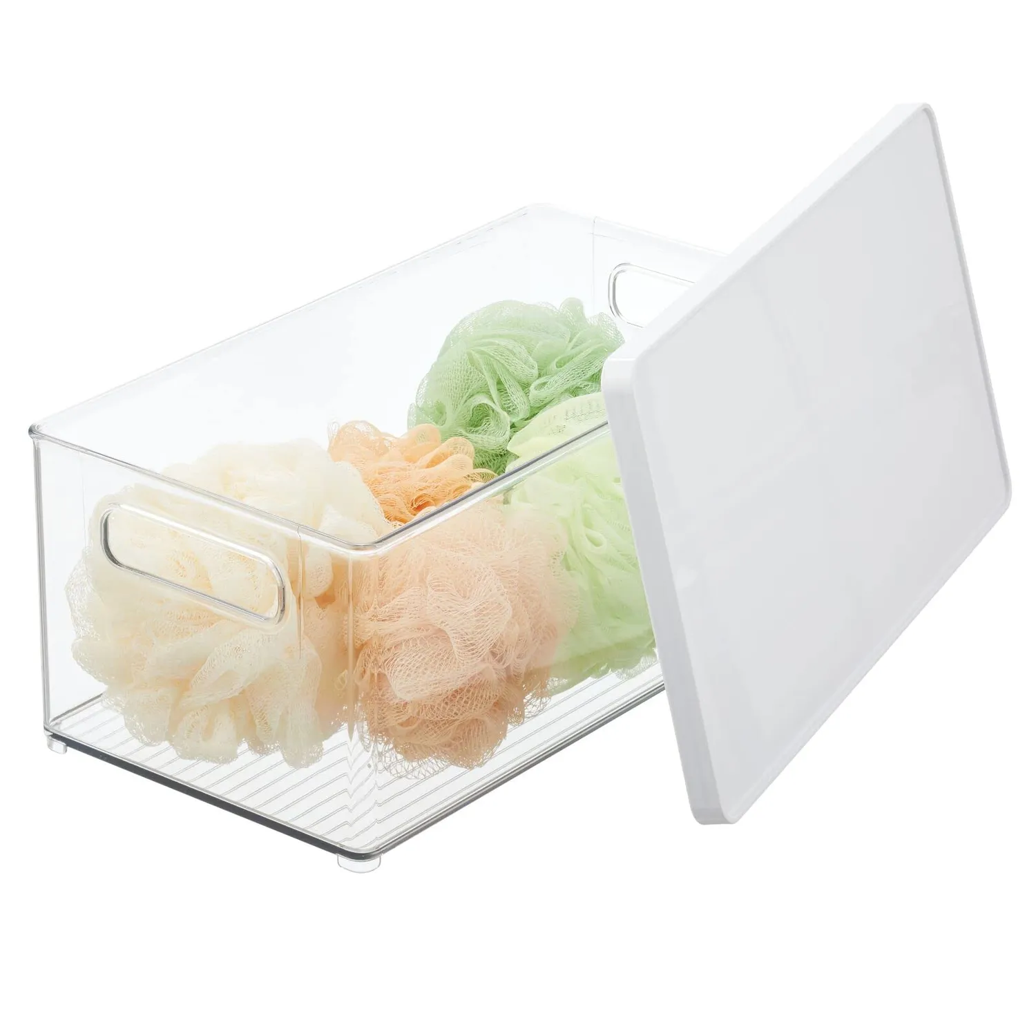 mDesign Kosmetik Organizer Box 2er-Set mit Deckel weiß