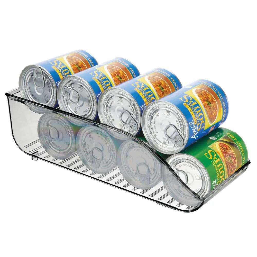 mDesign Dosenhalter Kühlschrank Organizer 9 Dosen rauchgrau