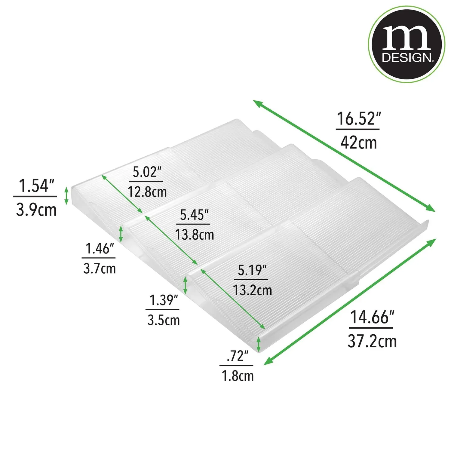 mDesign Schubladeneinsatz 3 Ebenen transparent ausziehbar