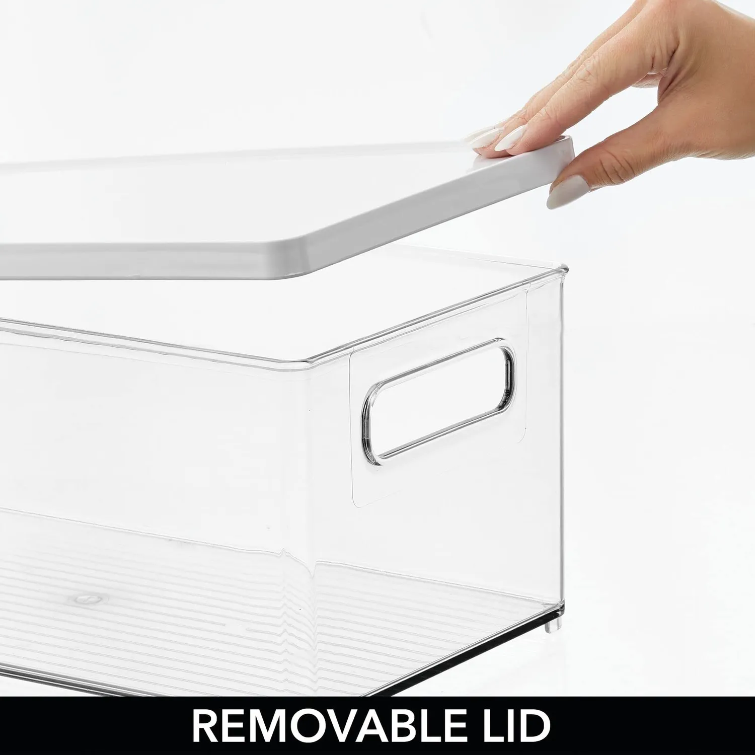 mDesign Kosmetik Organizer Box 2er-Set mit Deckel weiß