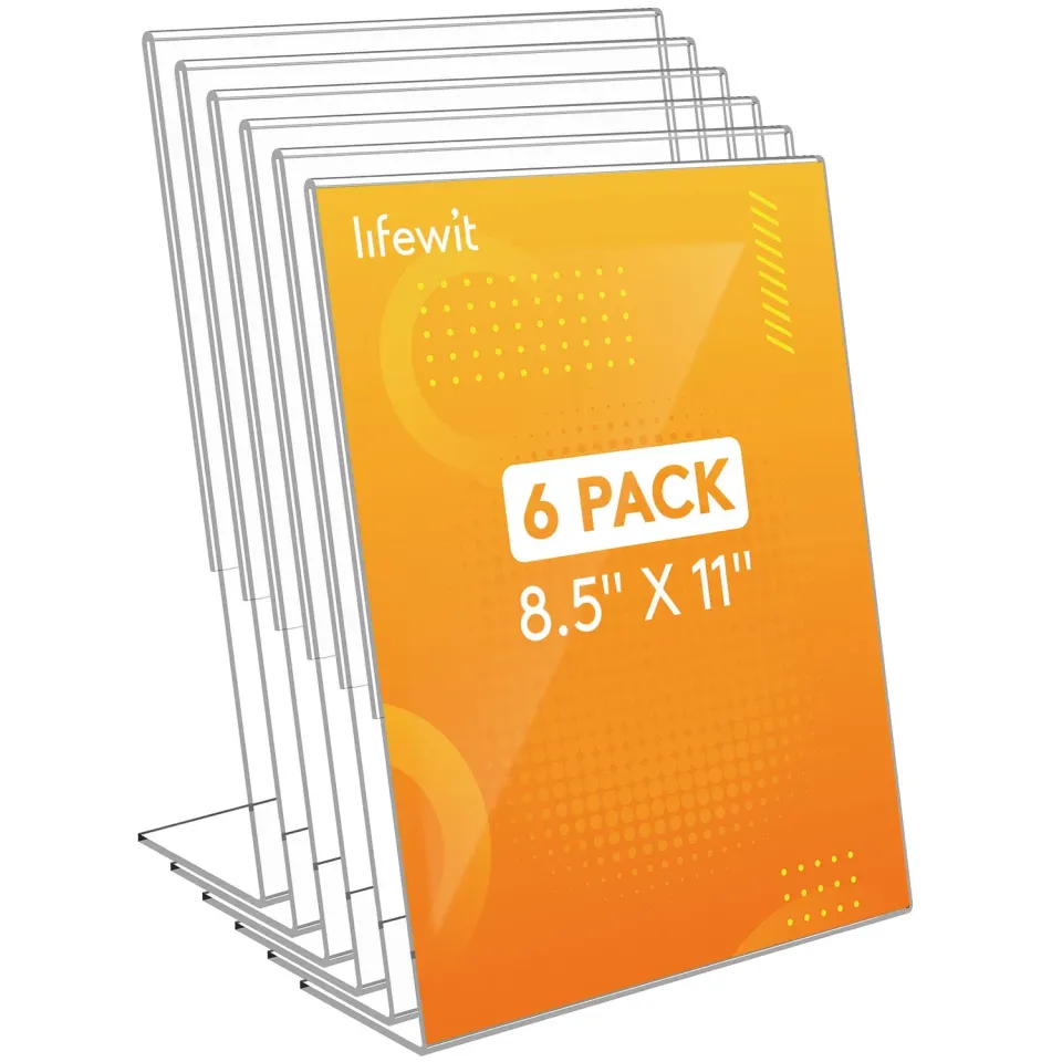 Lifewit Acryl Aufsteller 21,6x27,9cm 6er Pack transparent