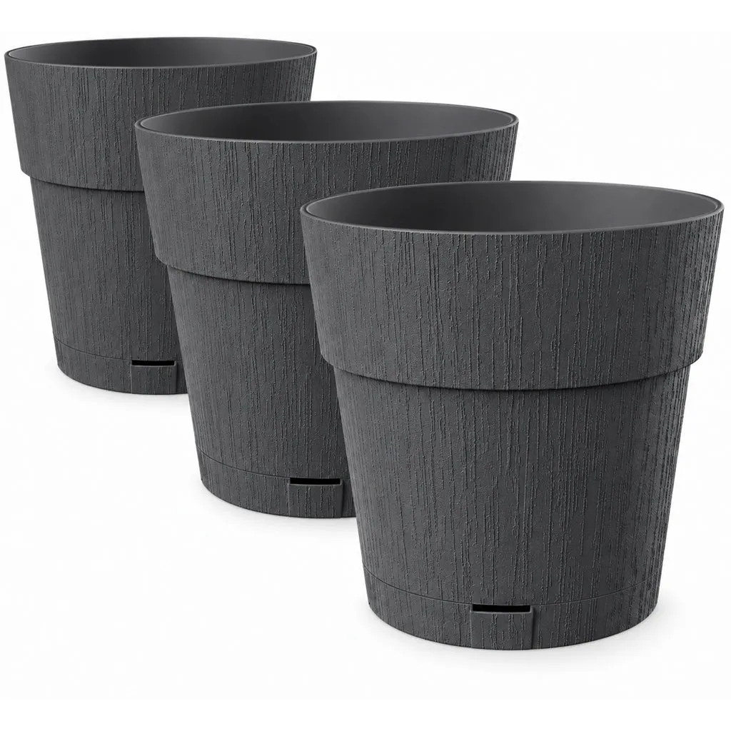 Kreher Ethica Pflanzkübel 40 cm Anthrazit mit Wasserspeicher