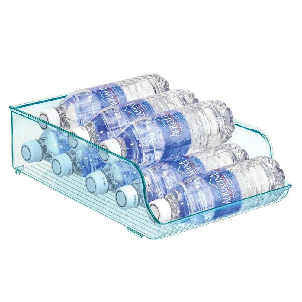 mDesign Flaschenregal stapelbar 2er Set Flaschenhalter Hellblau