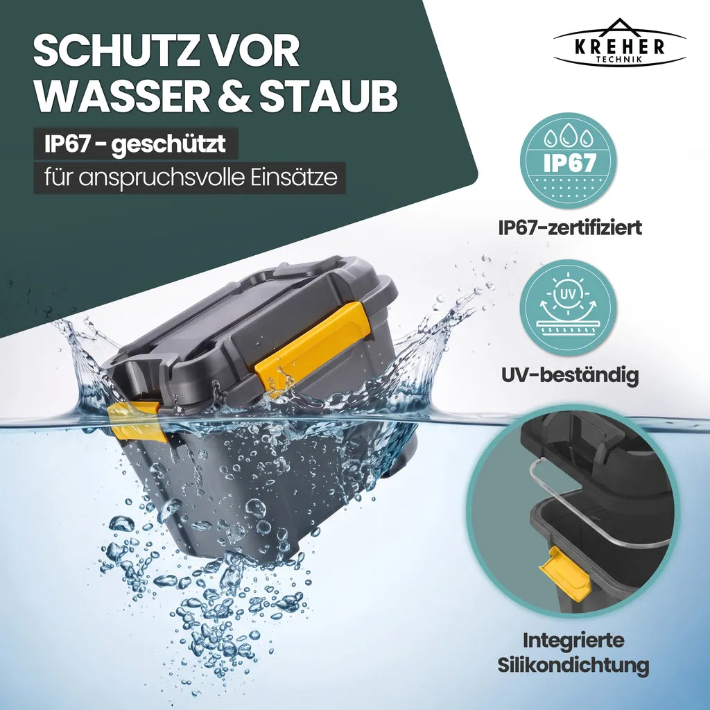 Kreher Bunker Aufbewahrungsbox 18L IP67 mit Deckel schwarz