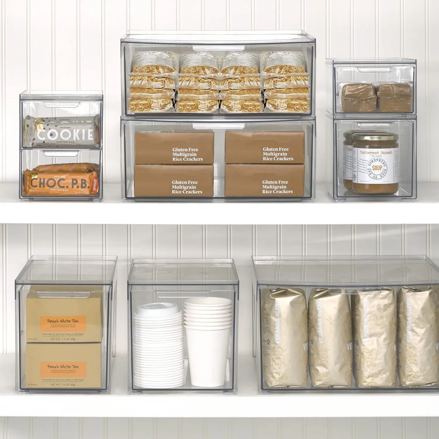 mDesign Schubladenbox Schuhbox transparent 2er-Set