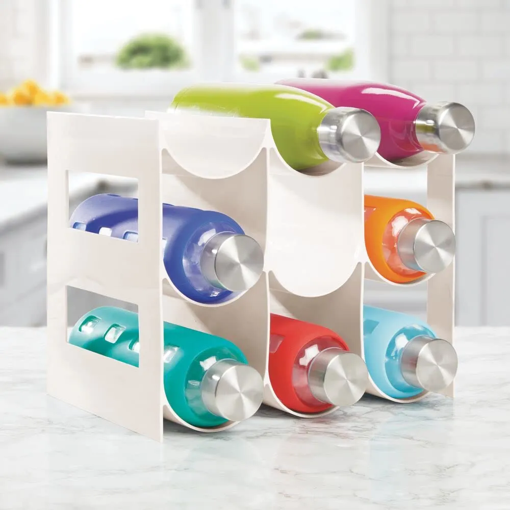 mDesign Weinregal für 9 Flaschen Creme BPA-frei