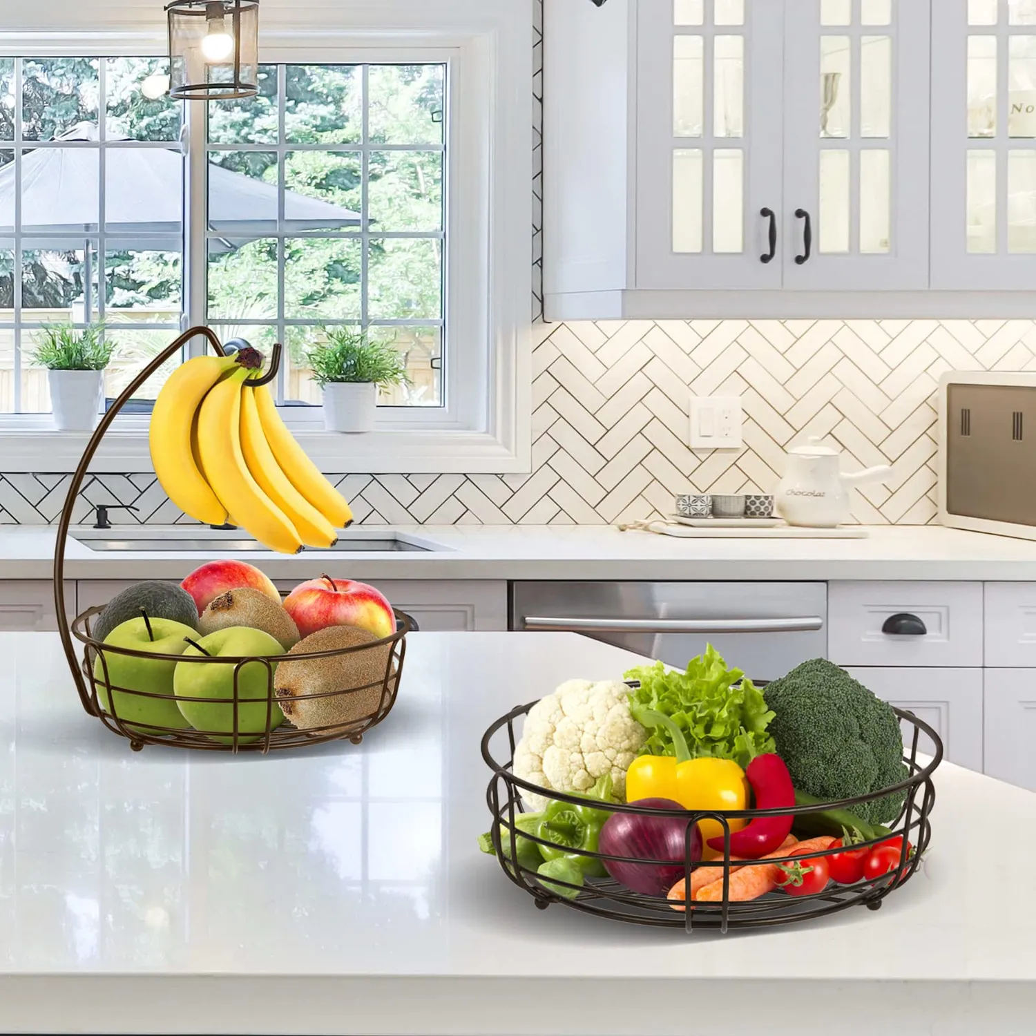 BOMCLAP Obst Etagere Obstkorb 2-etagig bronze