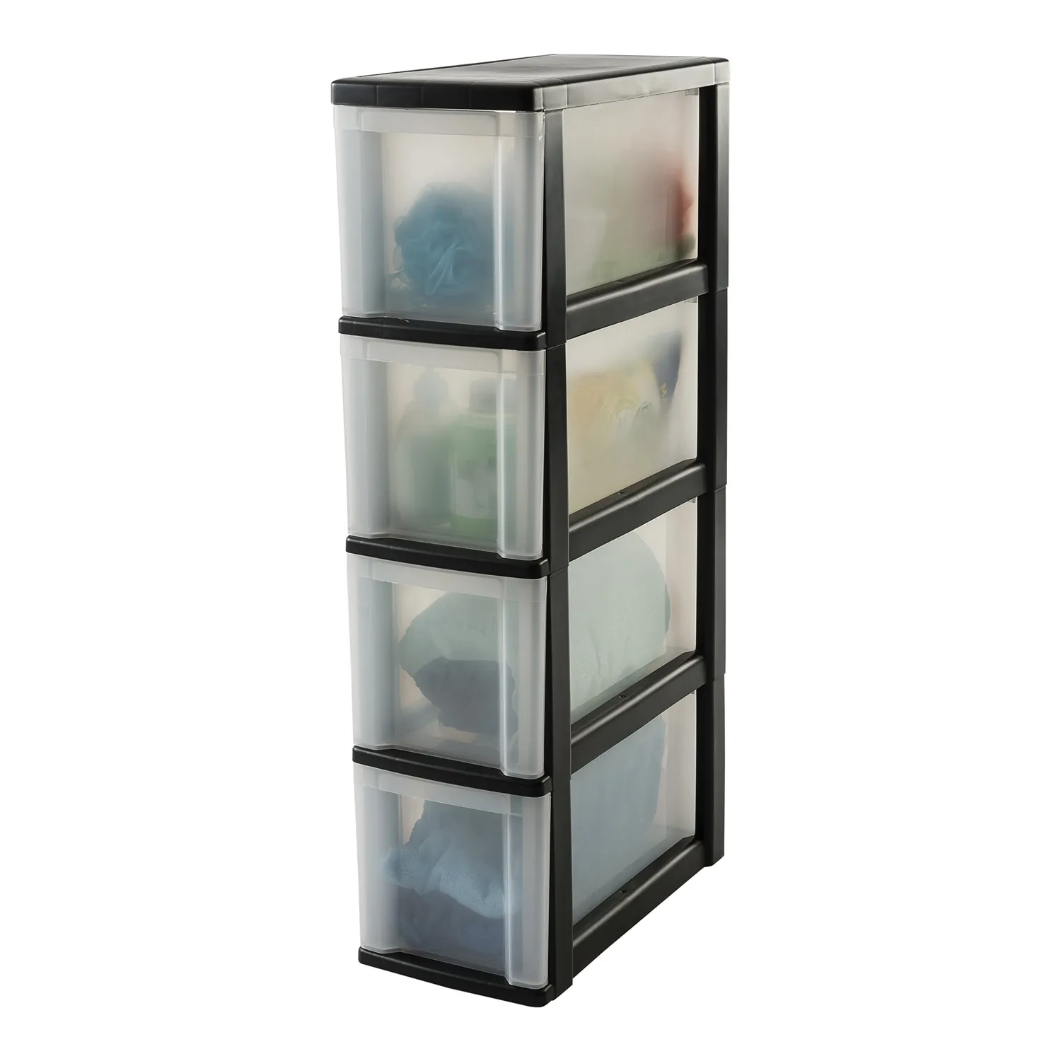 Iris Ohyama Slim Chest NSC-204 Rollcontainer schwarz