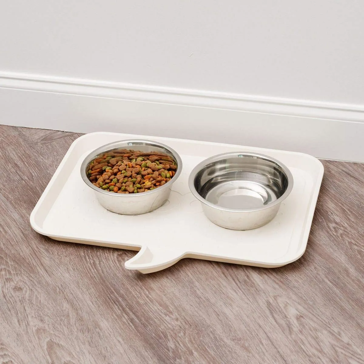 Iris Ohyama Woof PFT-560P Futtertablett L Elfenbein rutschfest