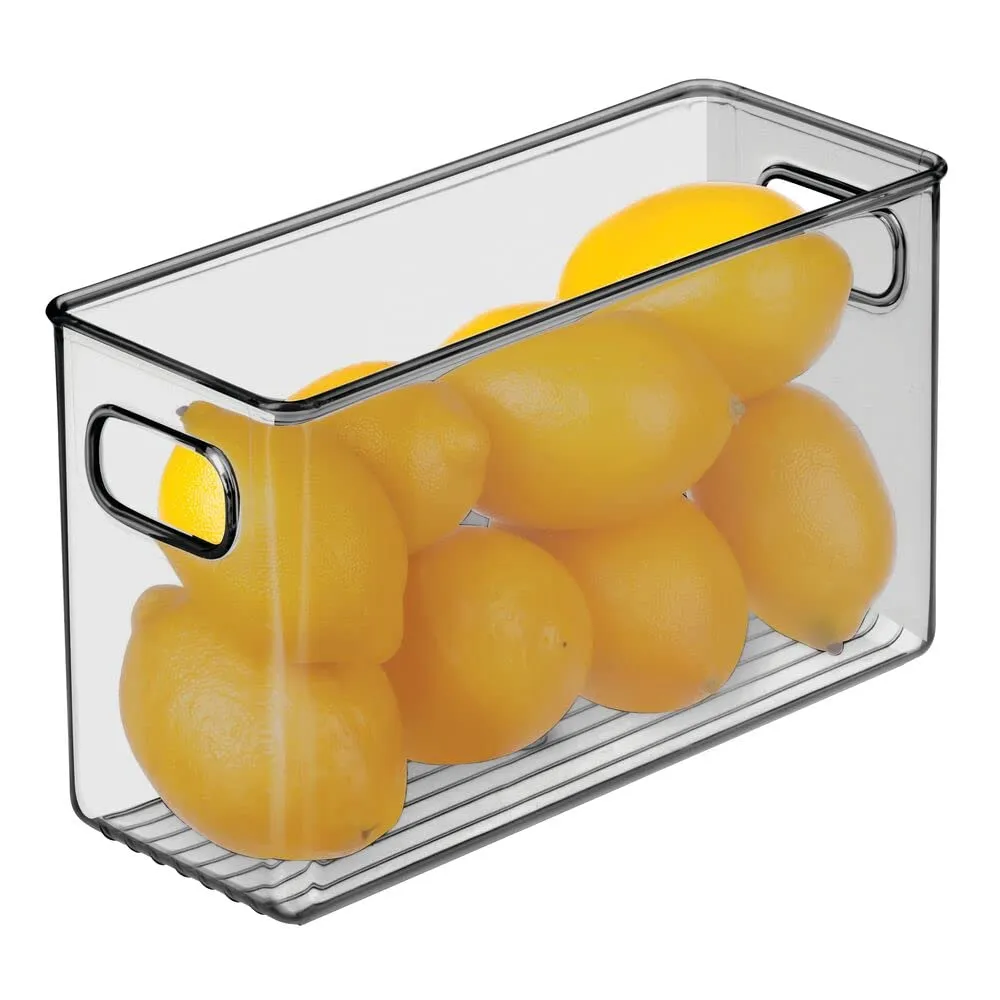 mDesign Kühlschrankkorb Aufbewahrungsbox 2er Set grau