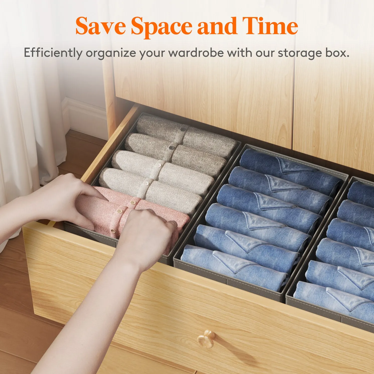 Lifewit Schrank Organizer 6 Fächer Aufbewahrungsbox faltbar