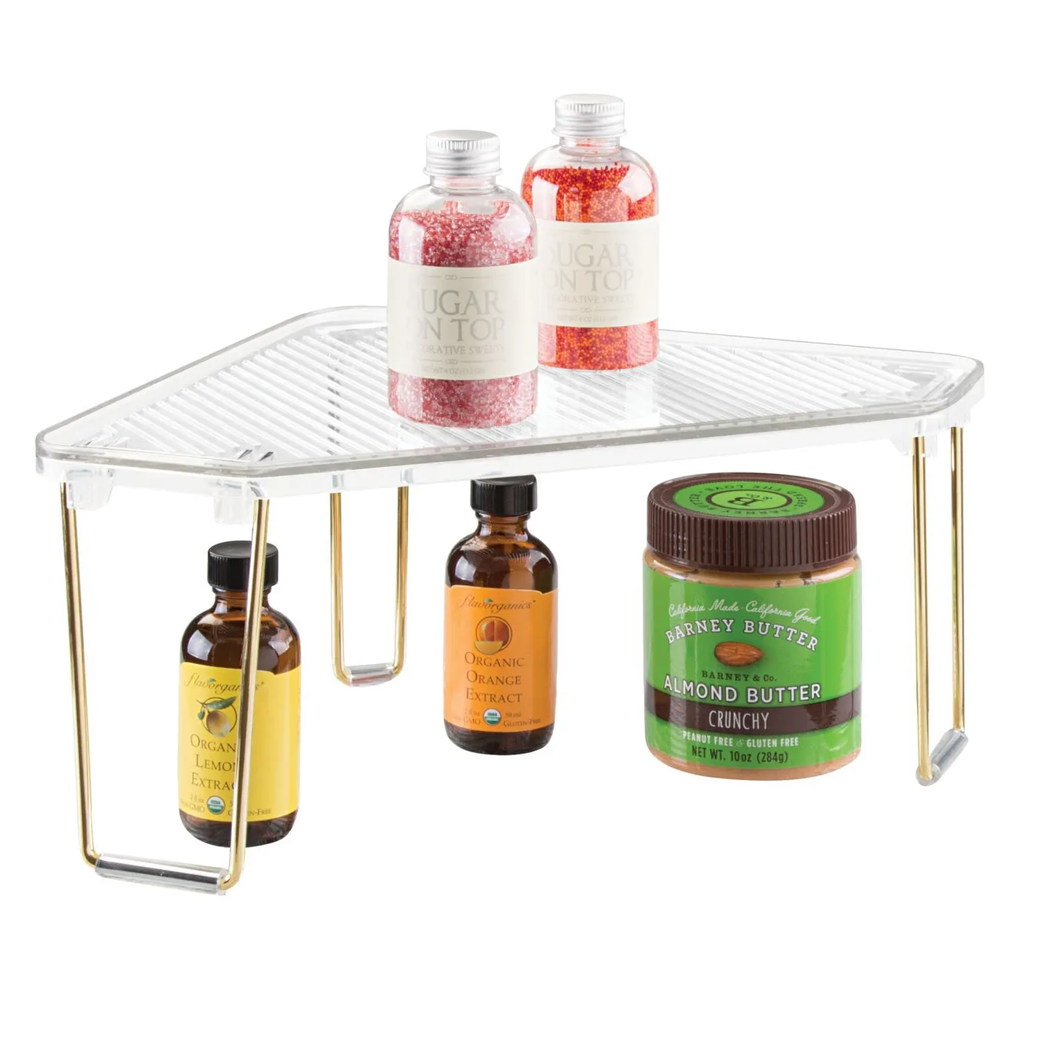 mDesign Eckregal Ligne 2er Set transparent faltbar stapelbar