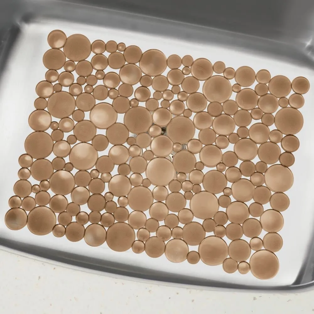 mDesign Spülbeckenmatte Küche 2er-Set bernstein zuschneidbar
