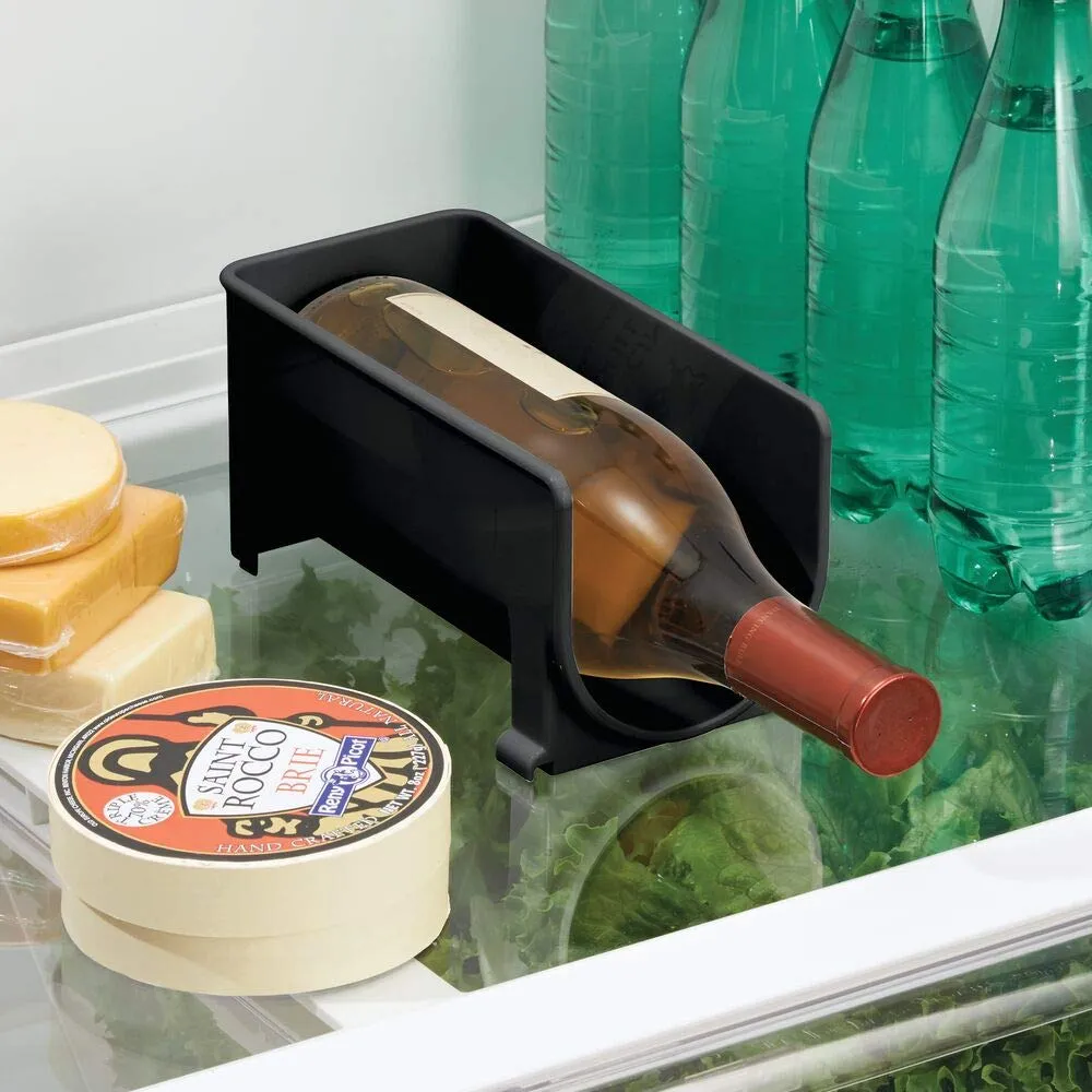 mDesign Flaschenhalter Weinregal 2er-Set schwarz
