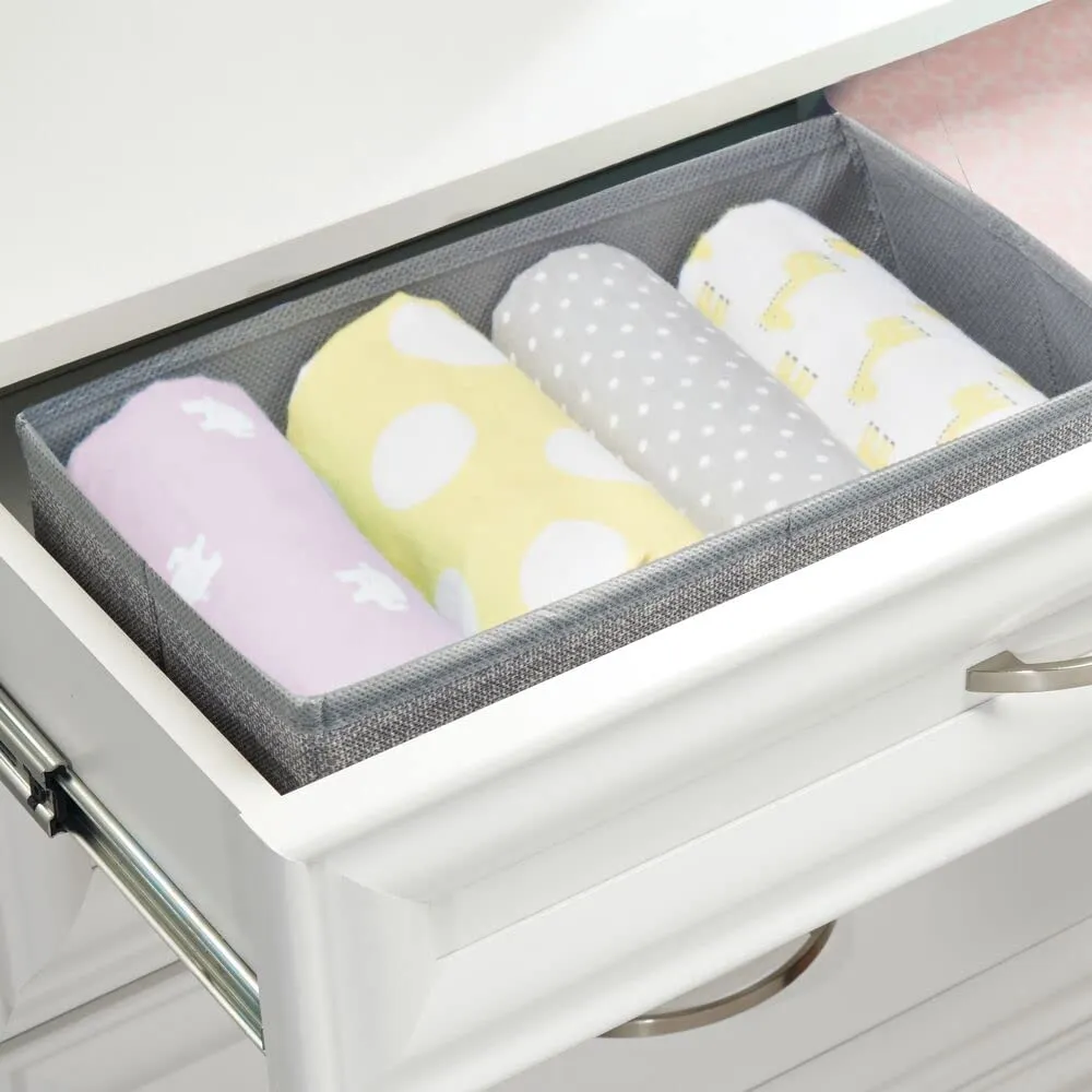 mDesign Aufbewahrungsbox 4er-Set grau Kunststoff leicht