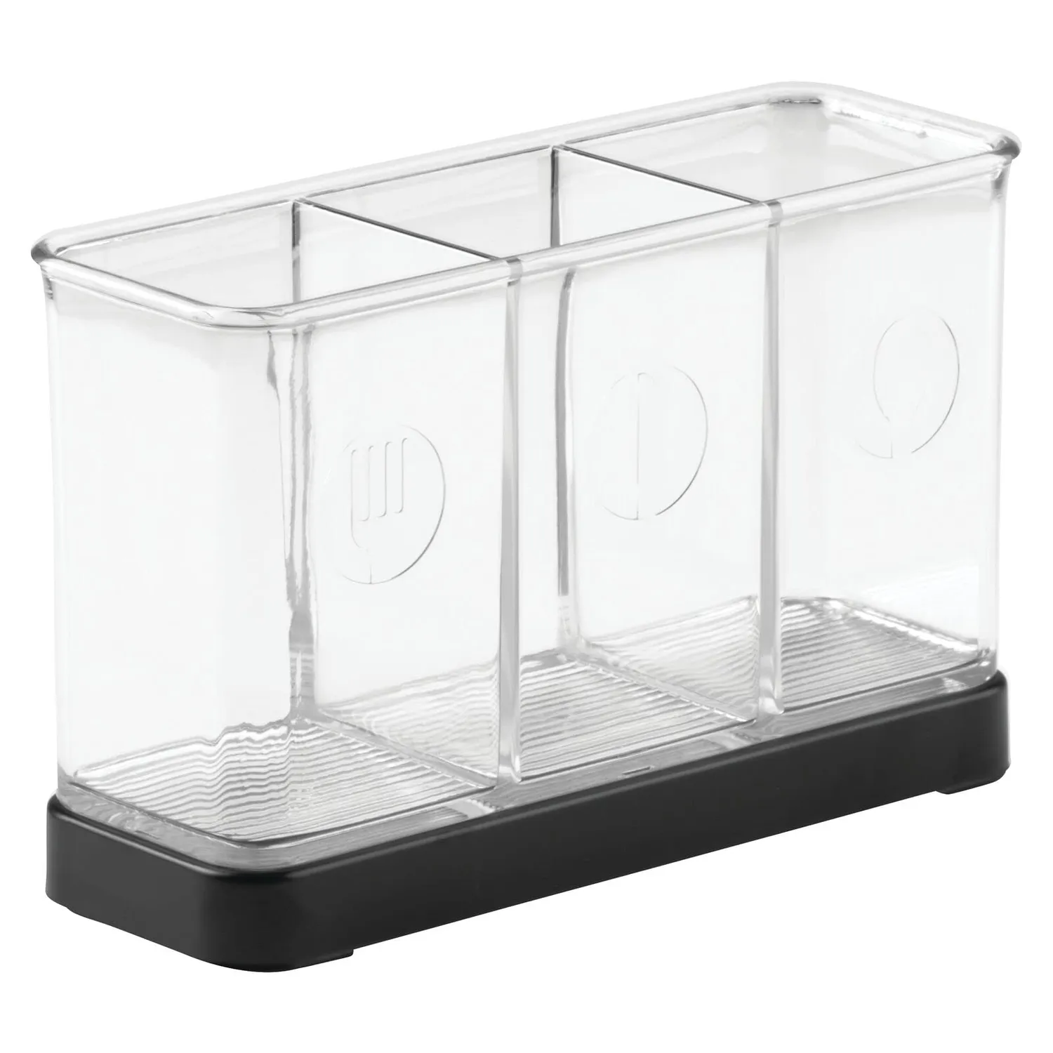 mDesign Besteckkorb stehend 2er-Set mattschwarz 19 cm