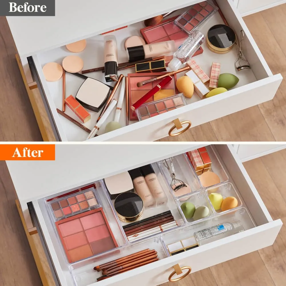 Lifewit Schubladen Organizer Kunststoff 11-tlg transparent