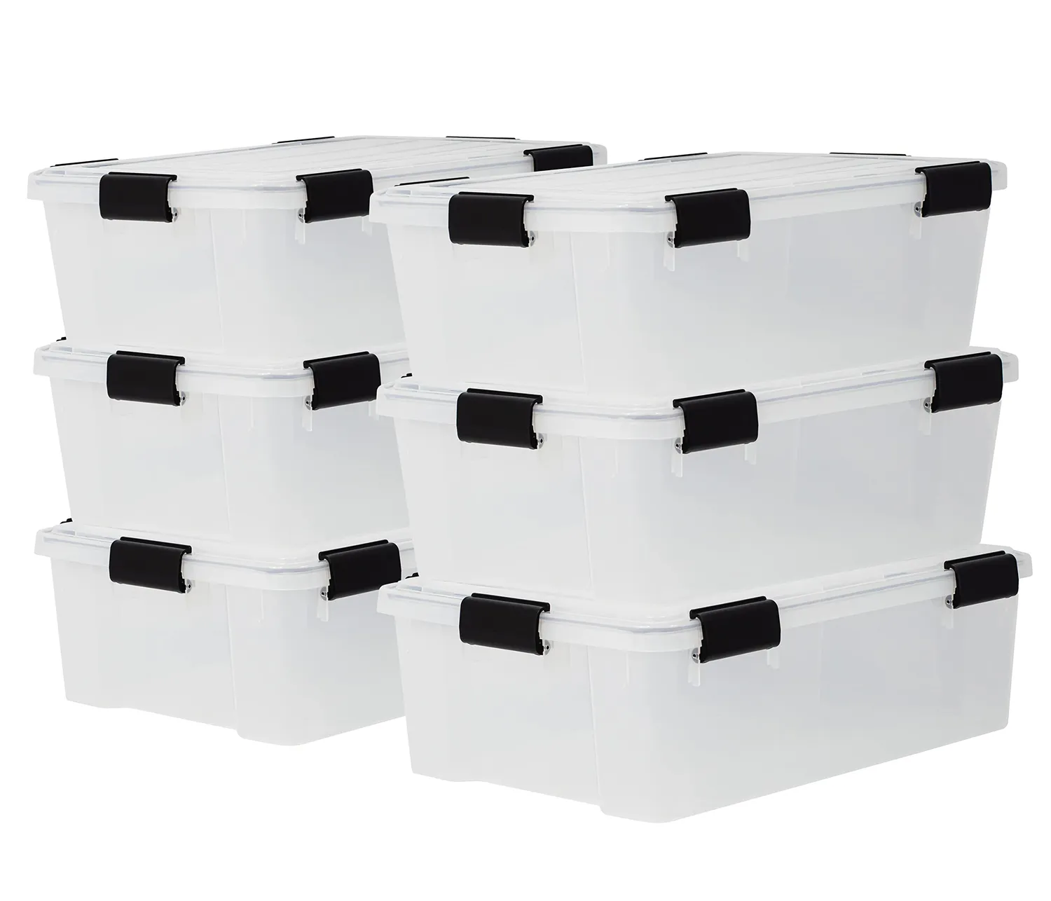 Iris Ohyama Air Tight Box DDAT-LD Aufbewahrungsbox 70L 3er-Set transparent