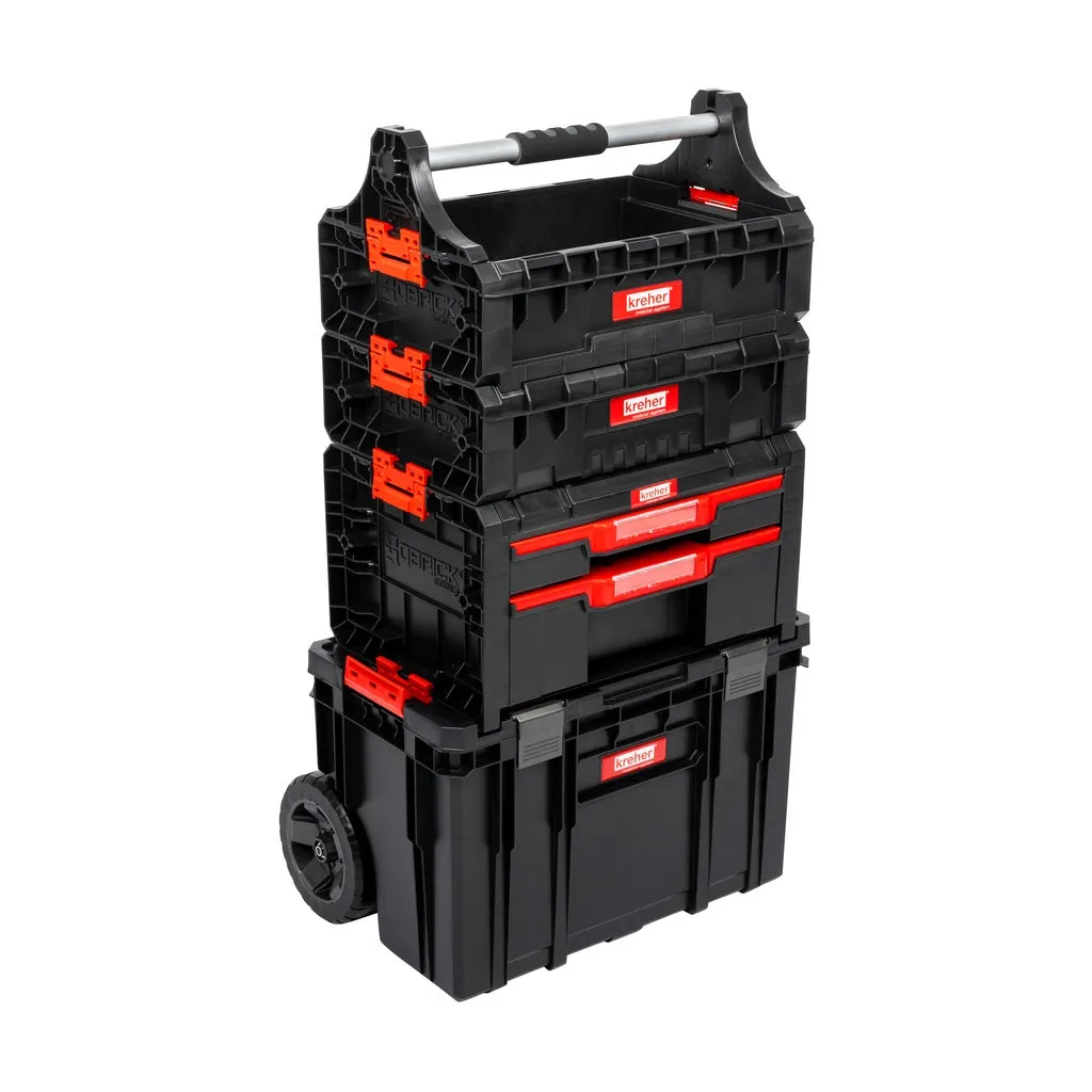 Kreher Q-Brick Two Werkstattwagen 3er Set V6 mit Rollen schwarz