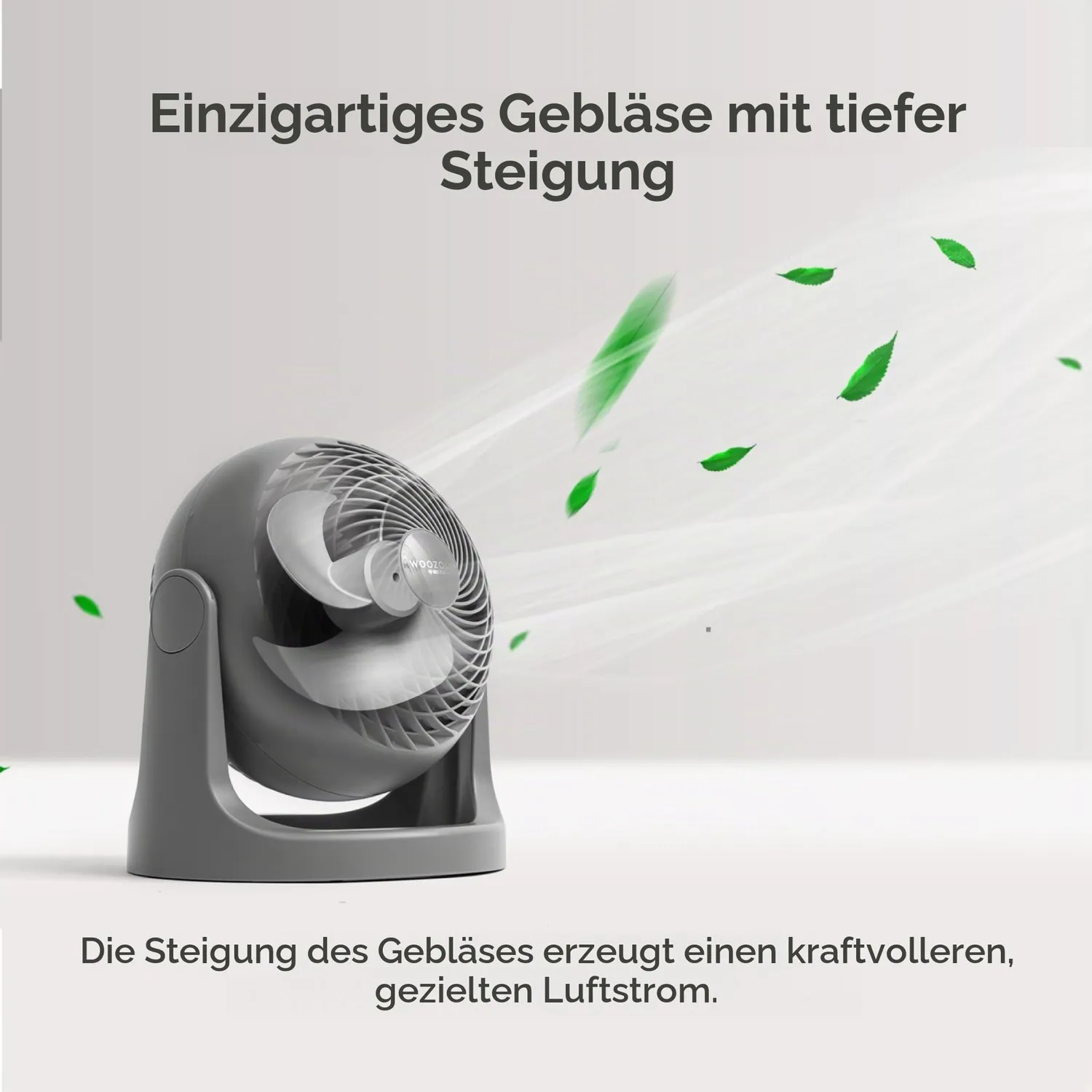 Iris Ohyama Woozoo PCF-HE18 Tischventilator Grau 23m²