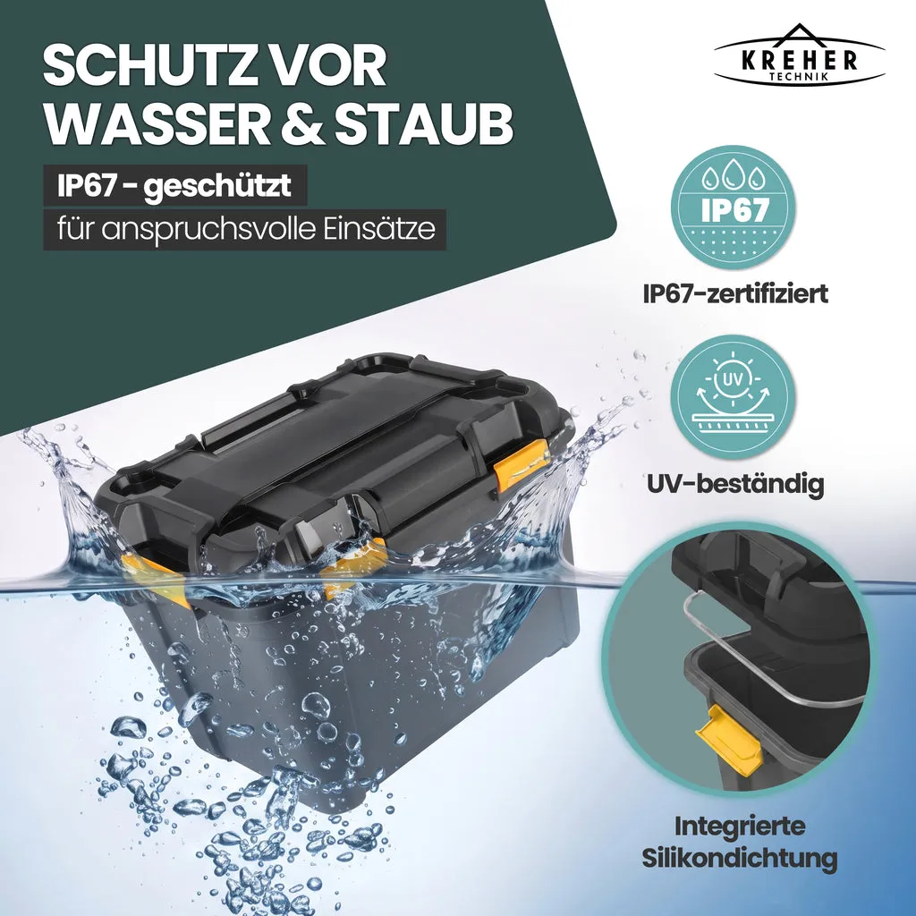 Kreher Bunker Aufbewahrungsbox 160 Liter Schwarz