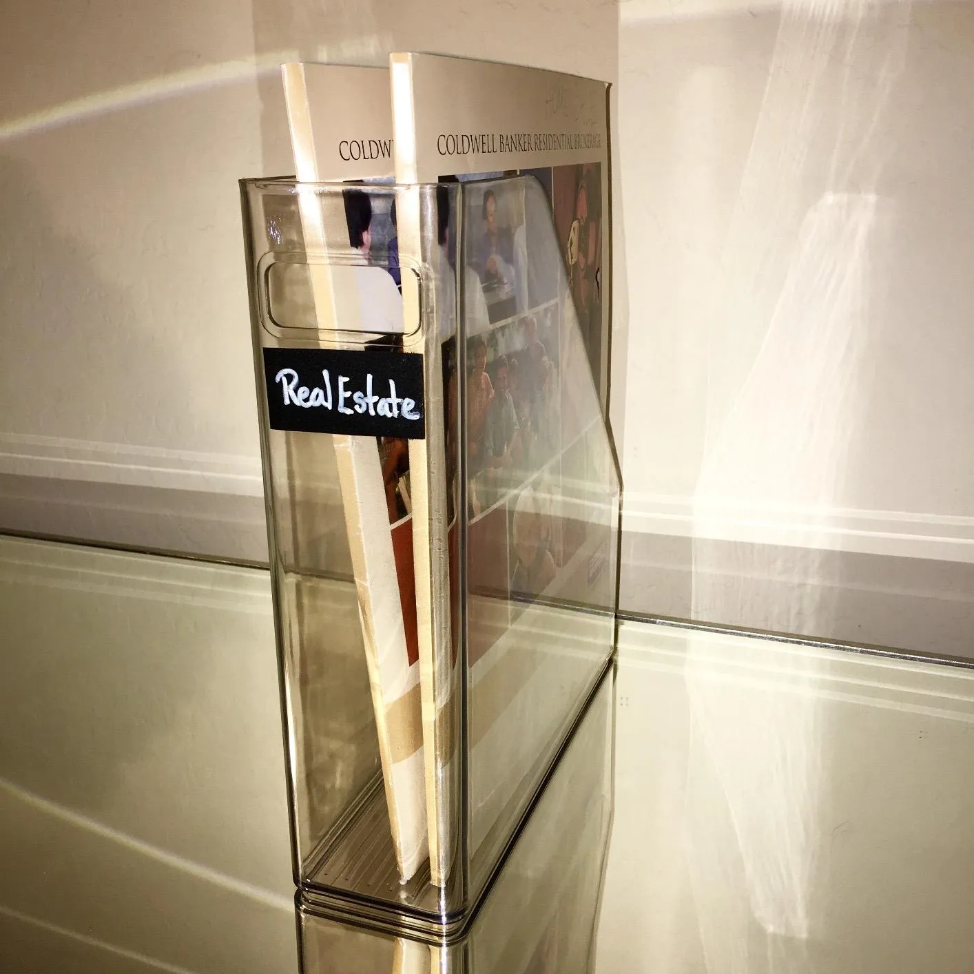 mDesign Ligne Aktenordner Stehsammler transparent 4er-Set