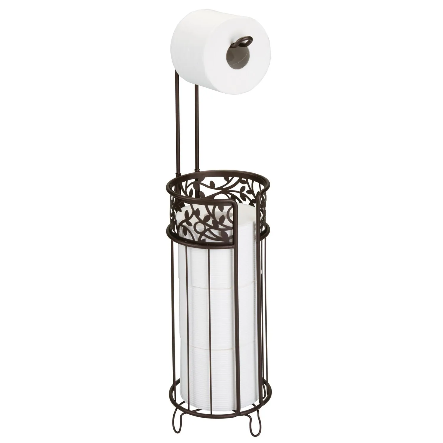mDesign Toilettenpapierhalter stehend bronze 3 Rollen