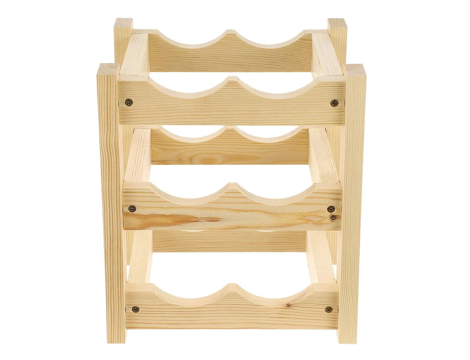 GoodFreshDecor Weinregal Holz für 6 Flaschen 26x24x29 cm Kiefer