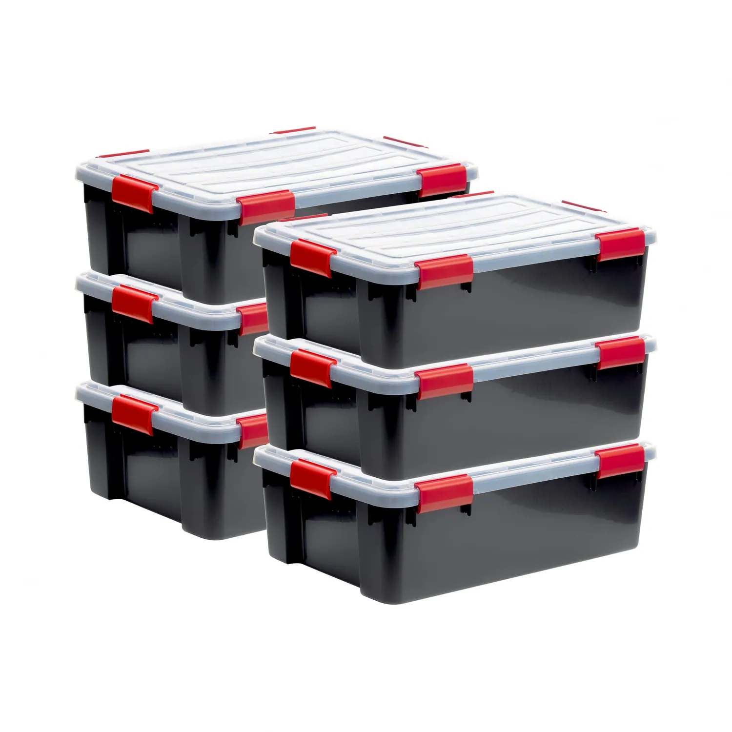Iris Ohyama Air Tight Box DDAT-LD Aufbewahrungsbox 70L 3er-Set transparent