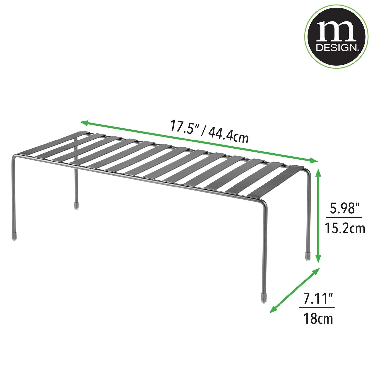 mDesign Küchenregal 2er-Set Metall dunkelgrau extra groß