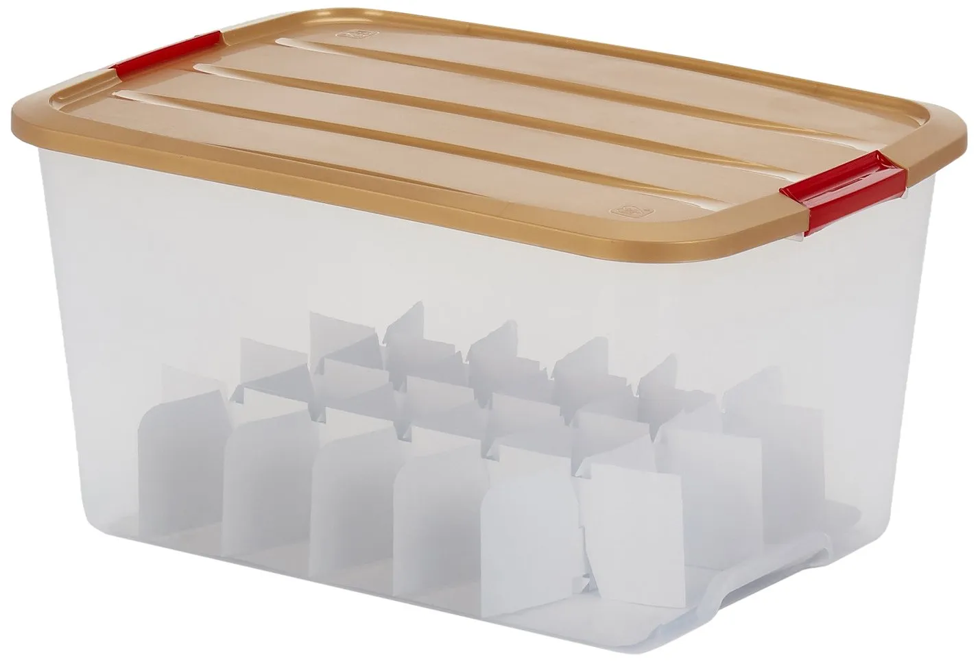 Iris Ohyama TB-45 Xmas Weihnachtsbox 45L 4er-Set transparent