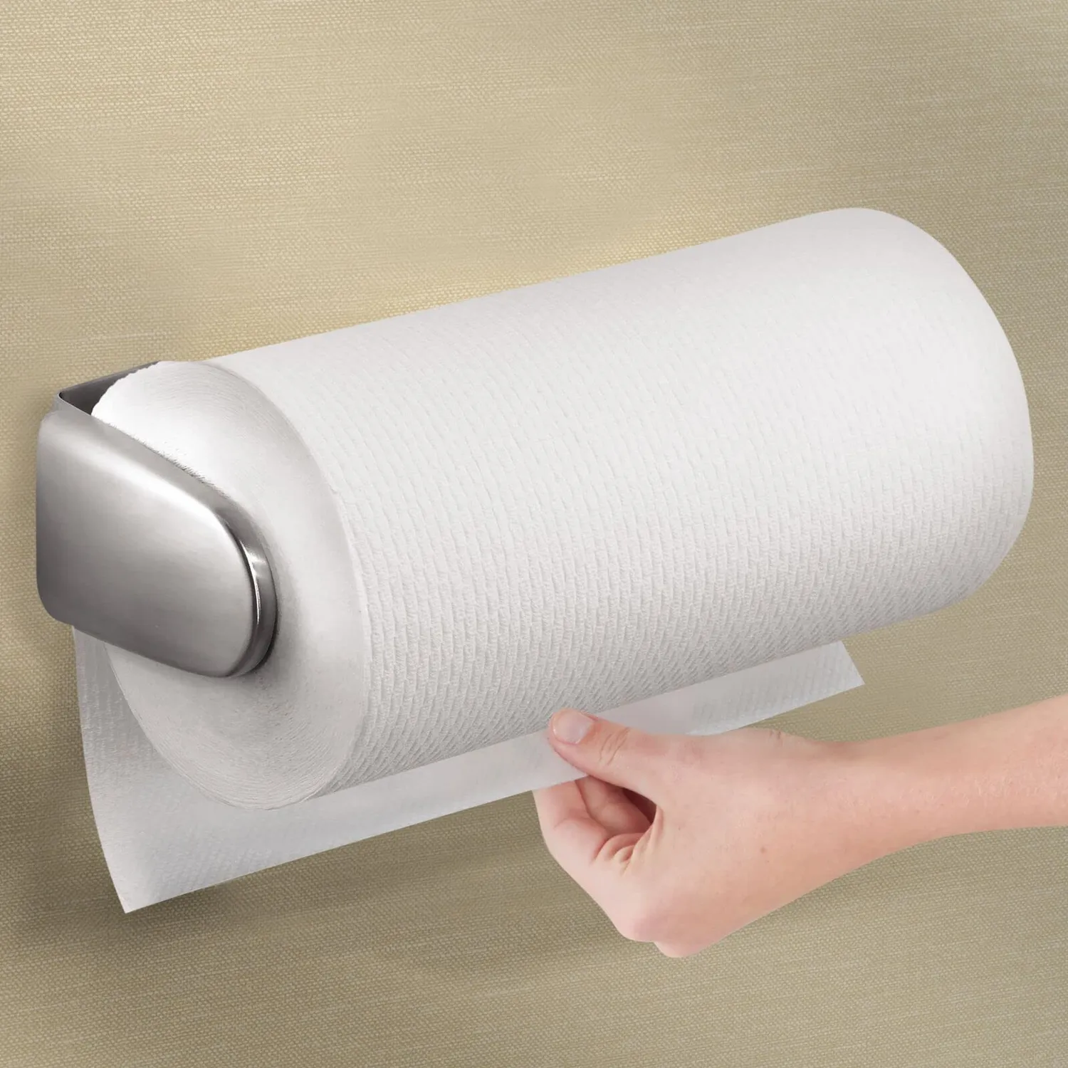 mDesign Küchenrollenhalter Wand Edelstahl Gebürstet